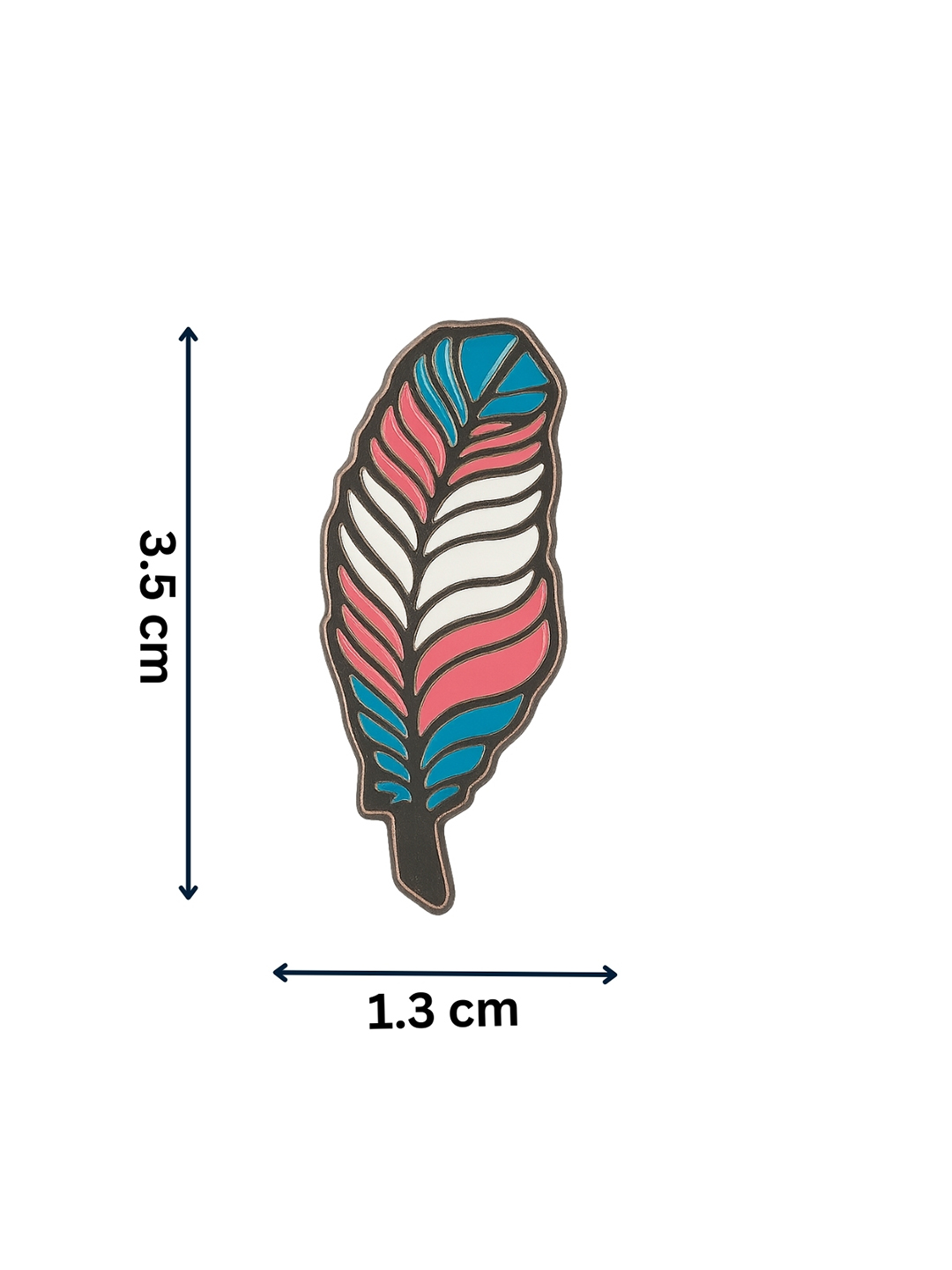 Multicolour Feather Brooch Pin