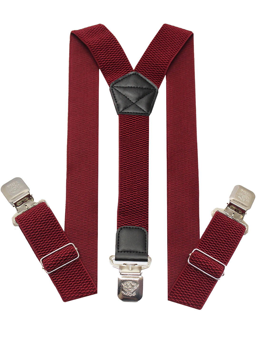 Burgundy Suspenders for Men