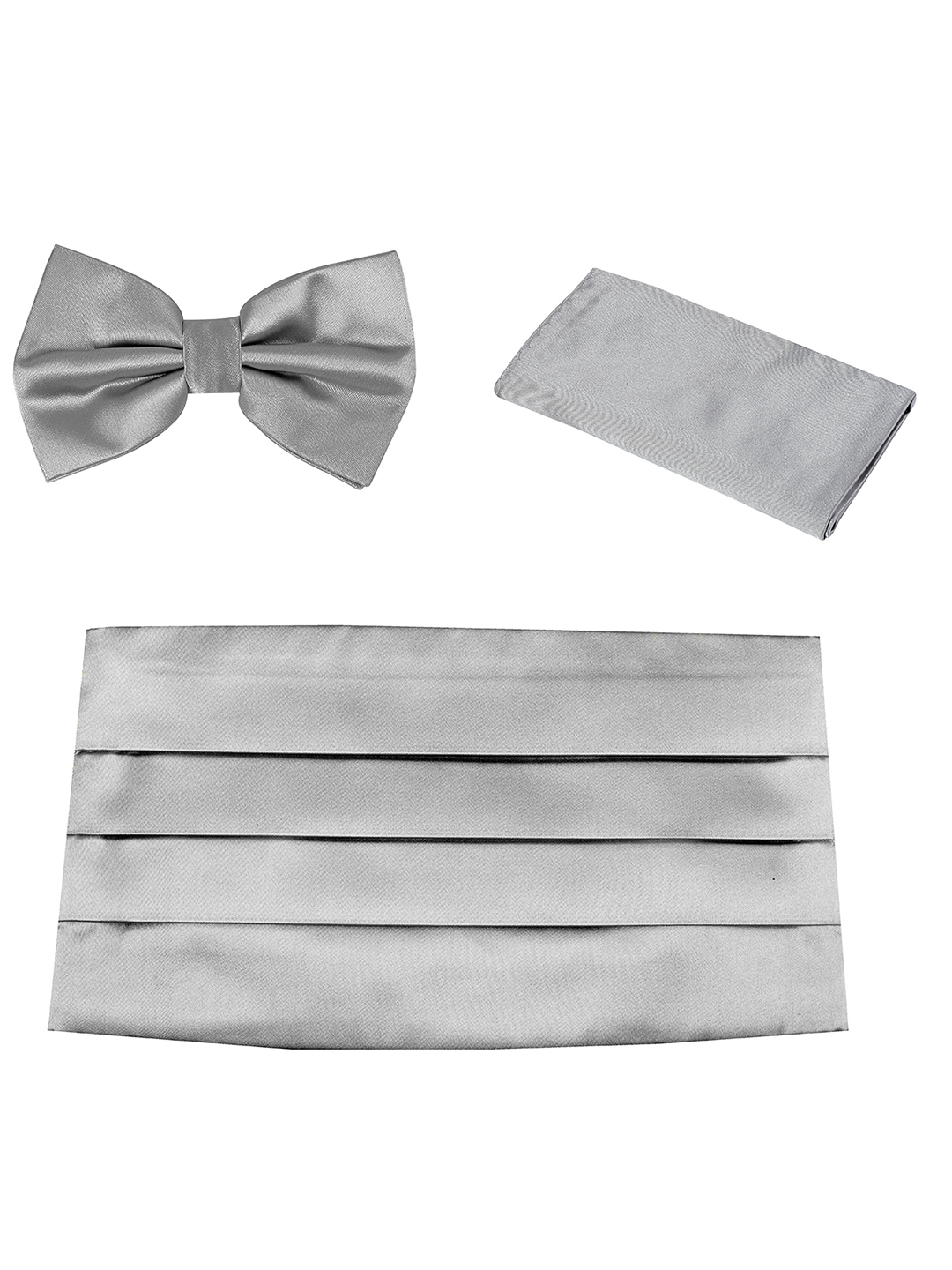 Silver Grey Bow Tie and Cummerbund Tuxedo Set