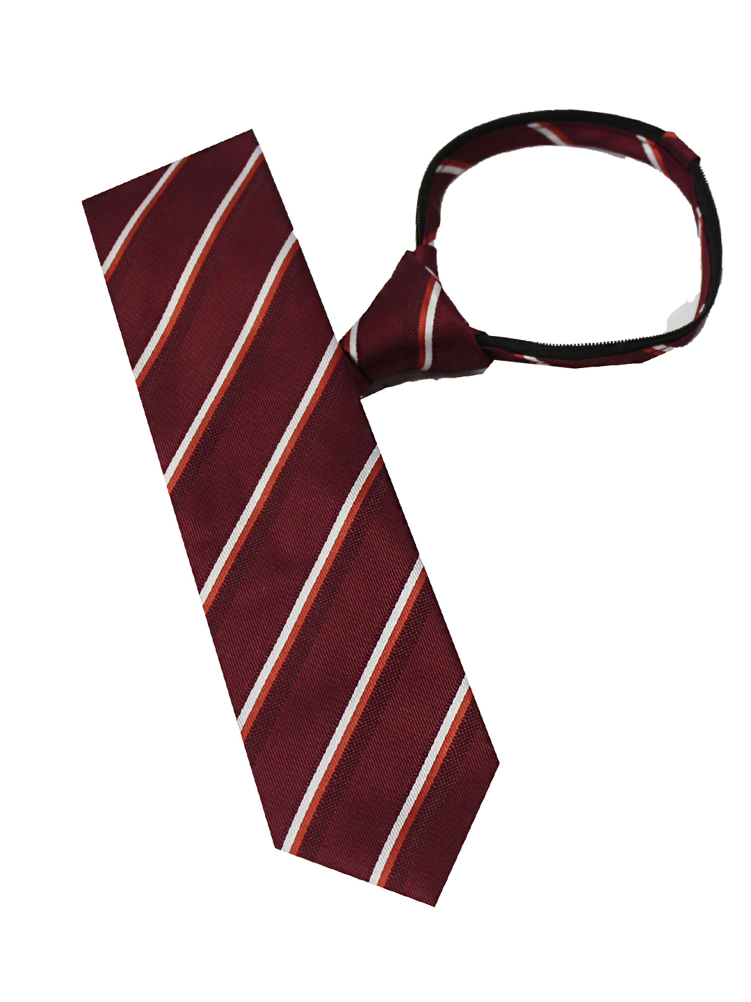 Men's Red Adjustable Zipper Tie