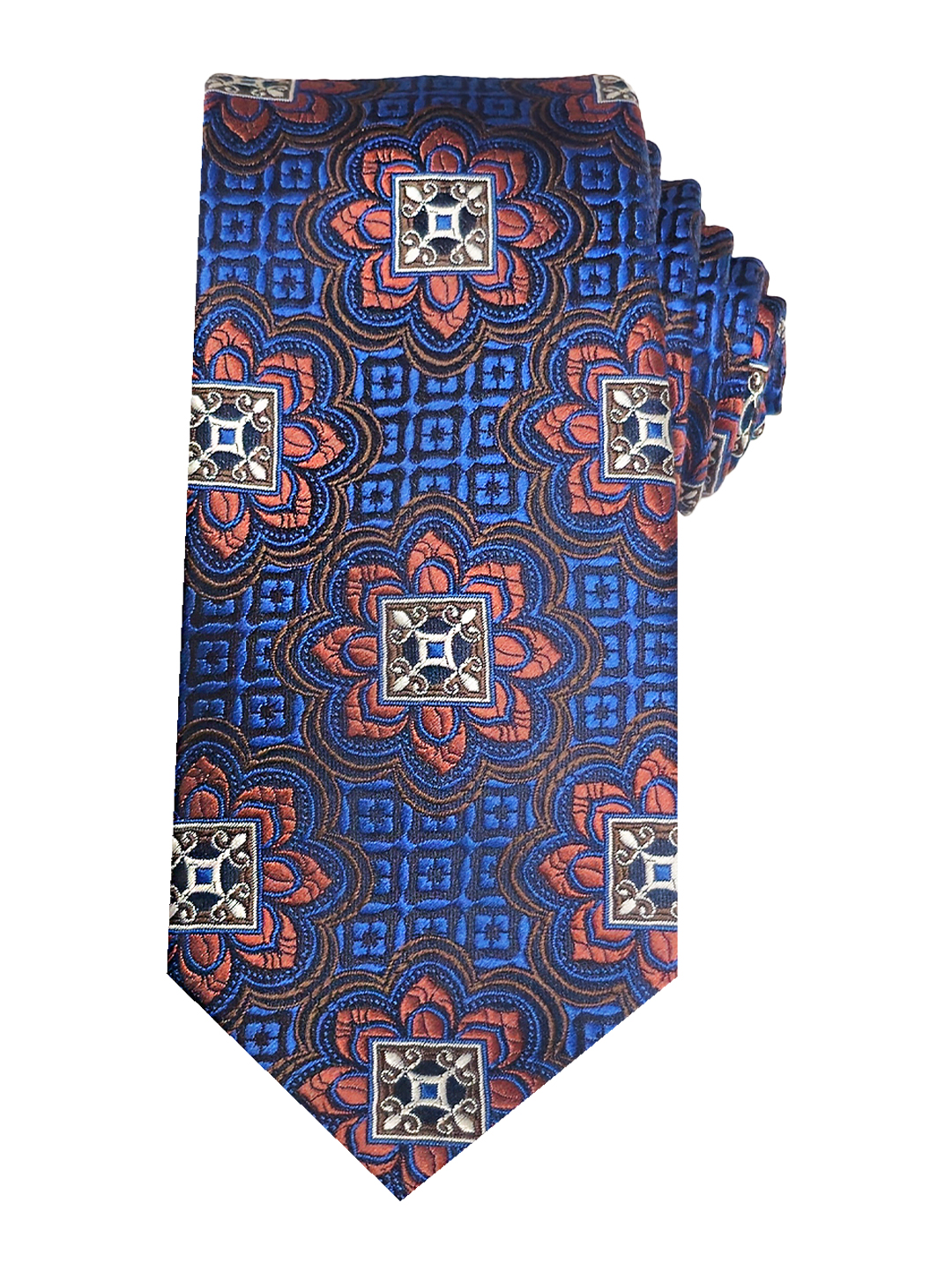 Royal Blue Floral Jacquard Tie