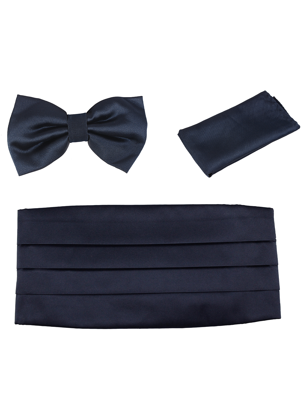 Navy Blue Bow Tie and Cummerbund Tuxedo Set