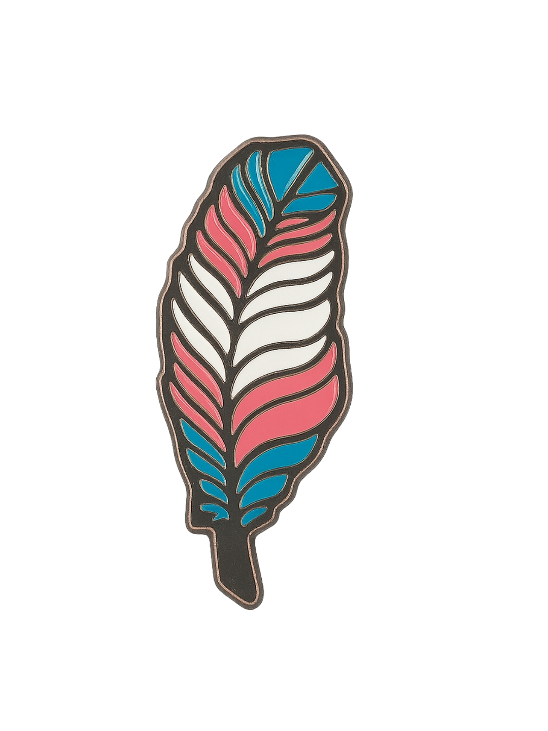 Multicolour Feather Brooch Pin