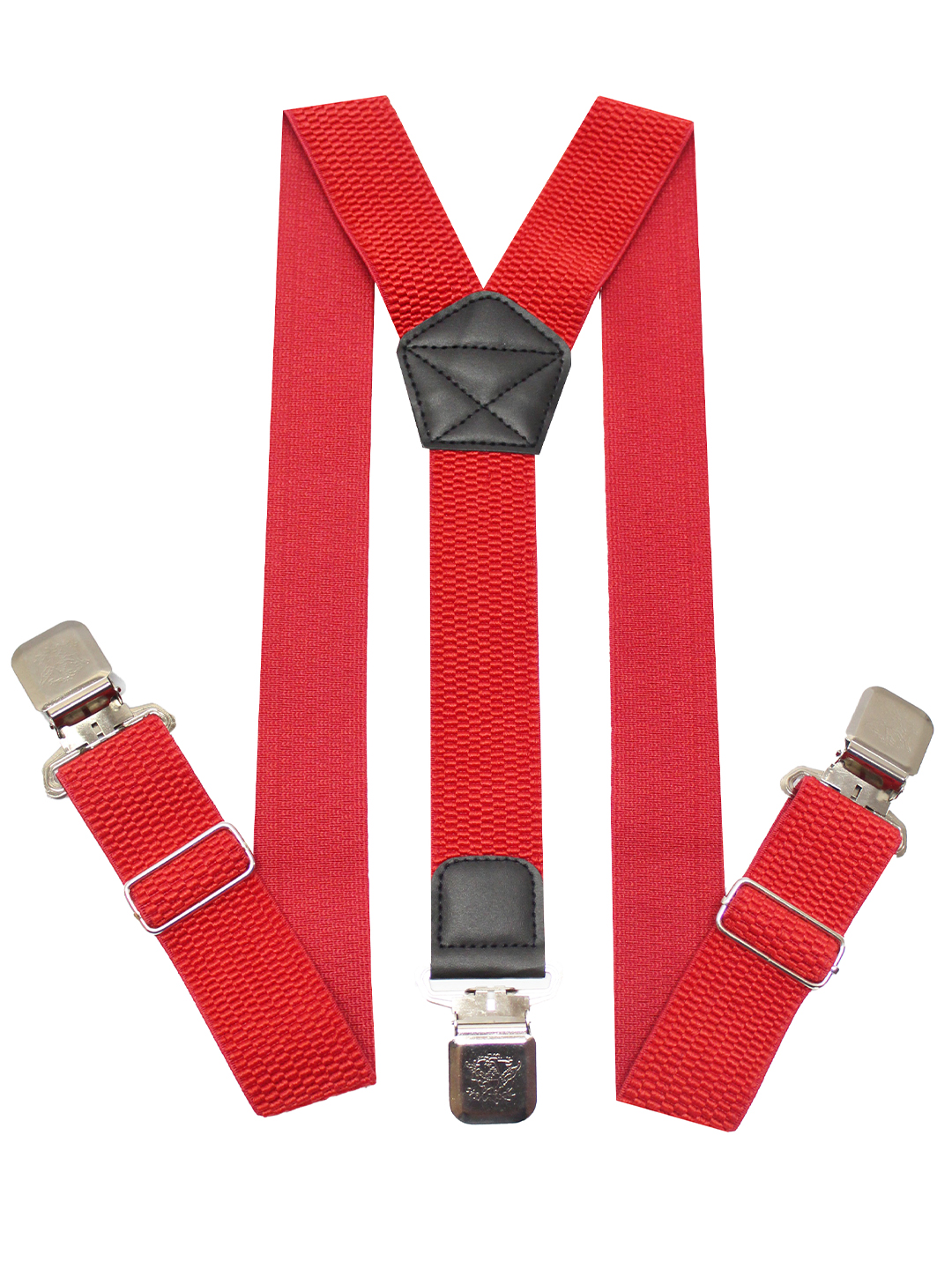 Red Suspenders with Strong Grip Clips