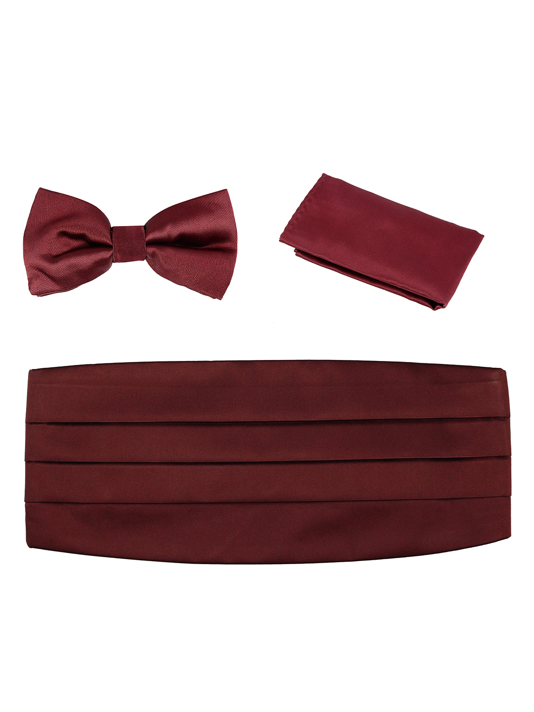 Maroon Bow Tie with Matching Cummerbund